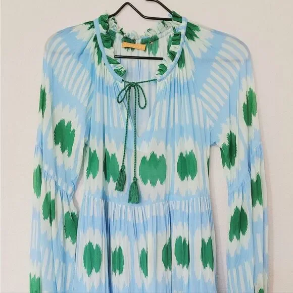 Oliphant Ikat dress with tassel drawstring Medium - Picture 4 of 8